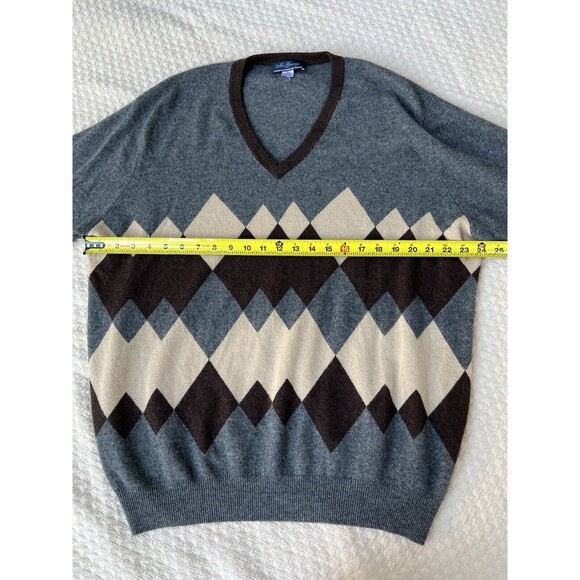 Vintage McGeorge Cashmere Sweater Argyle Ballantyne Scotland | Mens Size XXL - Picture 13 of 13